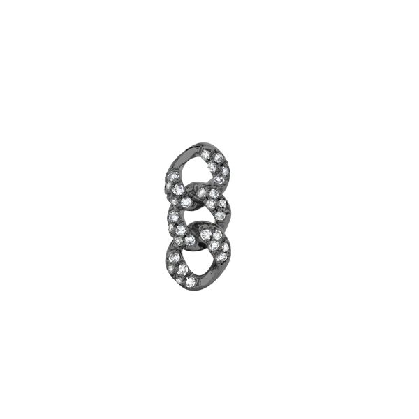 SINGLE DIAMOND PAVE LINK STUD