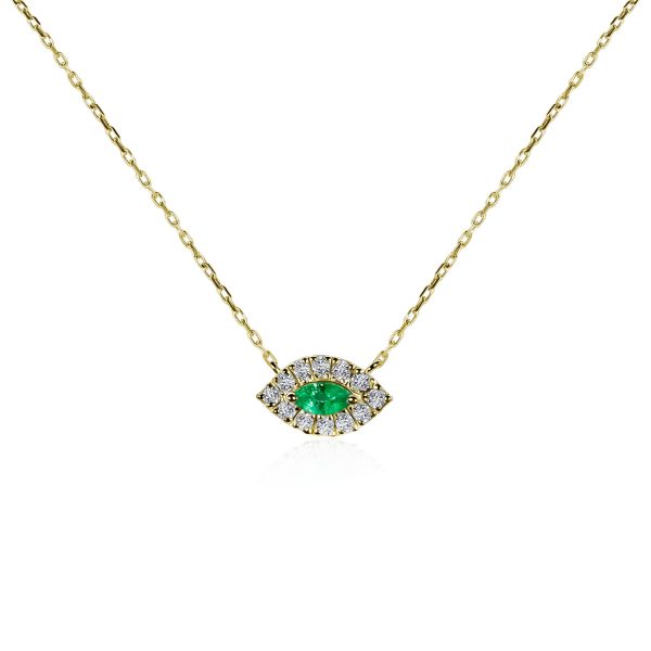 Emerald & Diamond Necklace Nazar