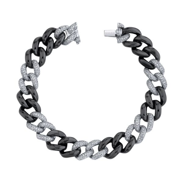 DOUBLE PAVE & CERAMIC ESSENTIAL LINK BRACELET