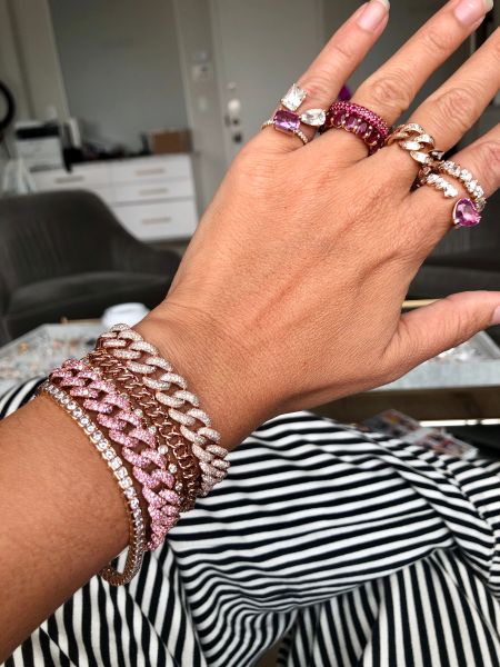 RUBY PAVE MINI LINK BRACELET