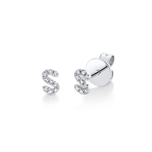 MINI ME DIAMOND PAVE INITAL STUDS