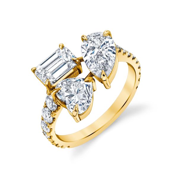 DIAMOND PETITE TRIPLE THREAT RING, PAVE BAND