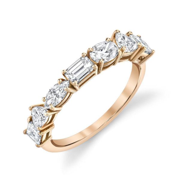 MIXED DIAMOND HALF ETERNITY BAND