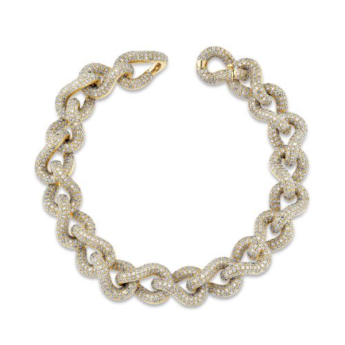 DIAMOND PAVE INFINITY LINK BRACELET