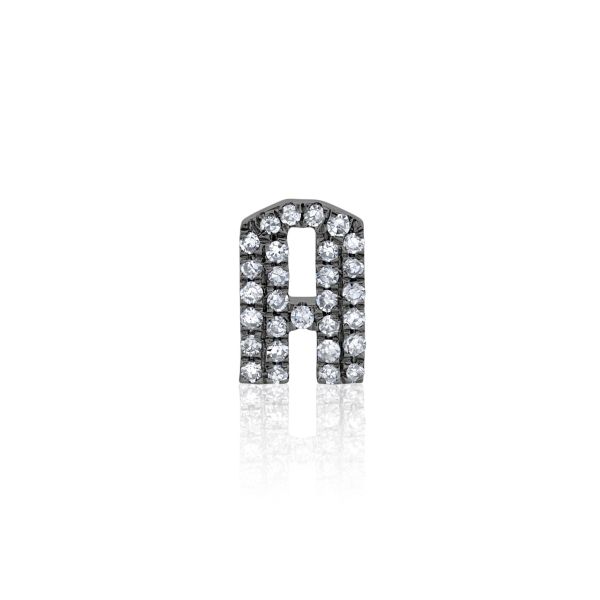 DIAMOND SINGLE PAVE INITIAL STUD