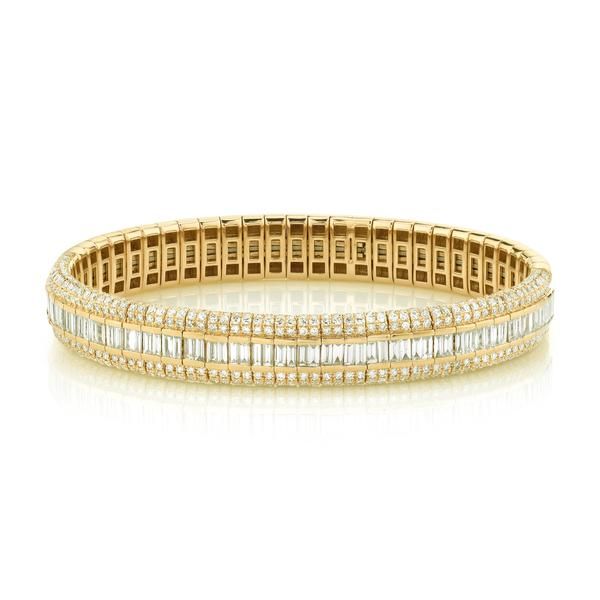 DIAMOND PAVE SCALES STRETCH BRACELET