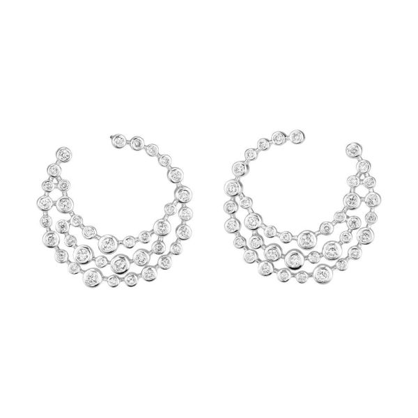 READY TO SHIP DIAMOND BEZEL SWIRL EARRINGS