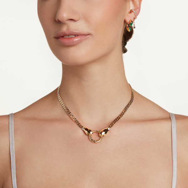 DOUBLE SNAKE MINI FLAT LINK NECKLACE