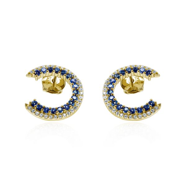 Sapphires & Diamond Earrings Caelum