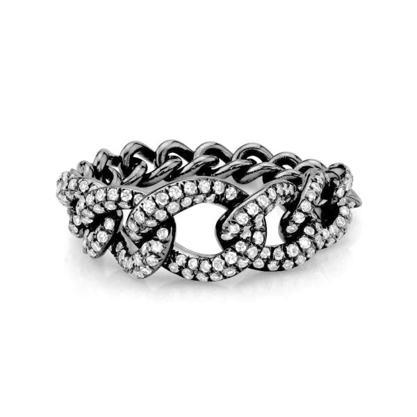DIAMOND PAVE GRADUAL LINK RING