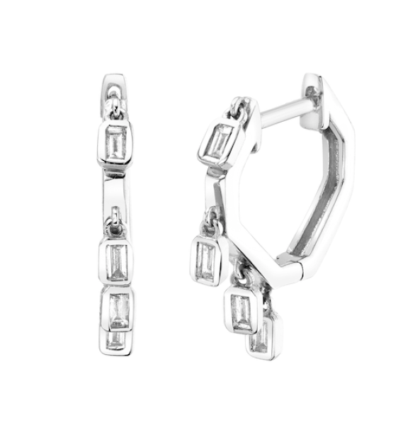 DIAMOND MINI BAGUETTE DROP HUGGIES