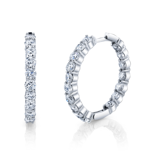 ROUND DIAMOND HOOPS