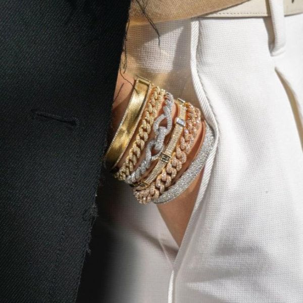 DIAMOND PAVE MEDIUM LINK BRACELET