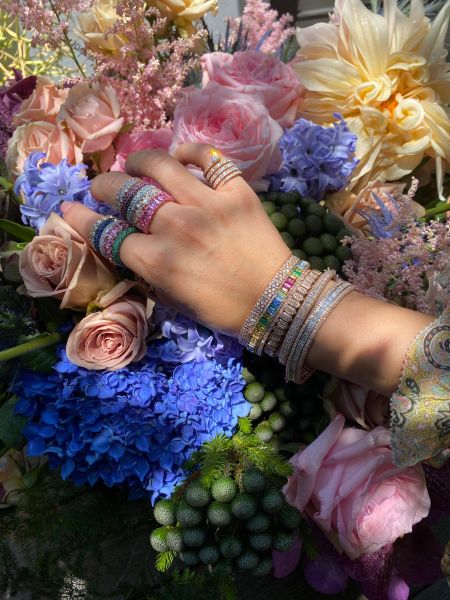 DIAMOND PAVE SQUARE STRETCH BRACELET