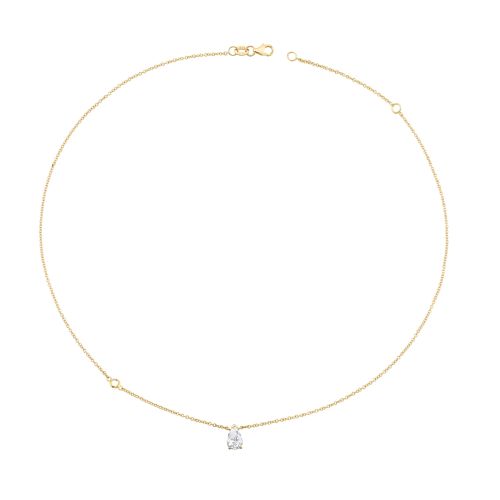 DIAMOND PEAR SOLITAIRE NECKLACE