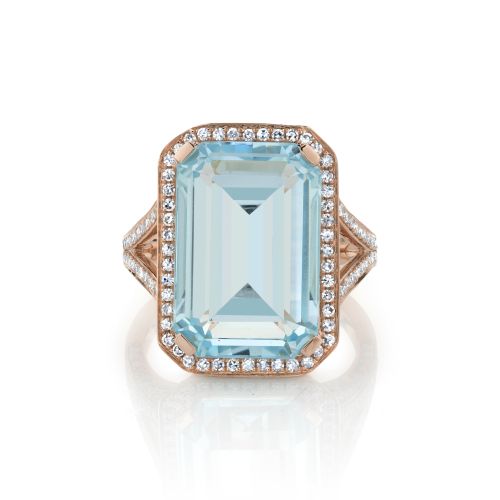 LIGHT BLUE CRYSTAL PORTRAIT GEMSTONE RING