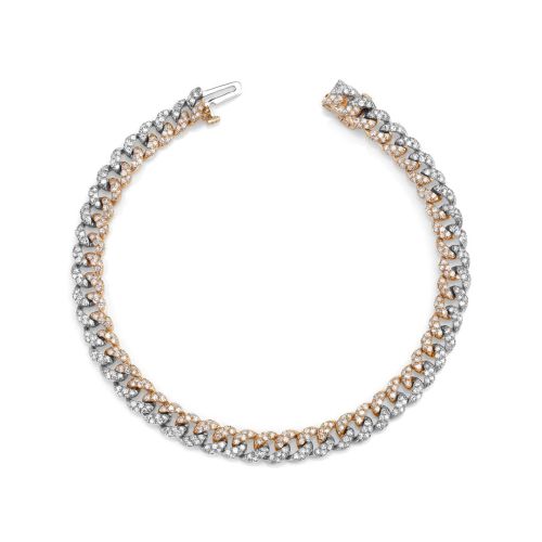 TWO-TONE MINI PAVE LINK BRACELET