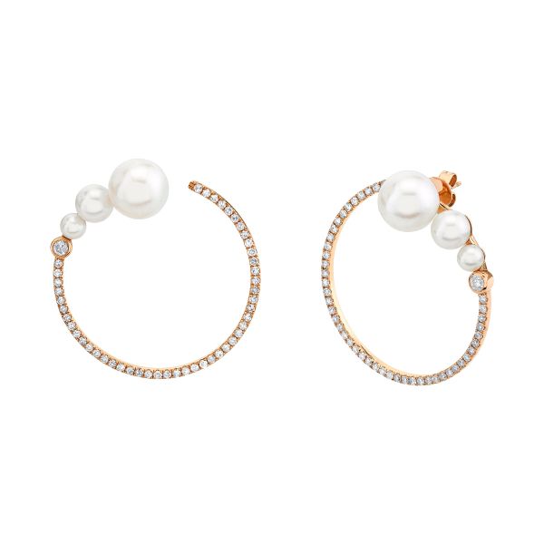 SHOOTING PEARL & DIAMOND HOOPS
