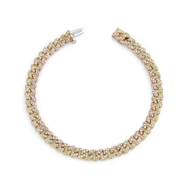 TWO-TONE MINI PAVE LINK BRACELET