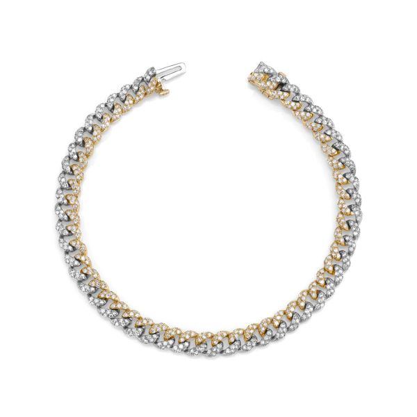 TWO-TONE MINI PAVE LINK BRACELET