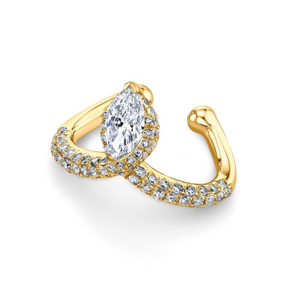 DIAMOND MARQUISE CHEVRON EAR CUFF