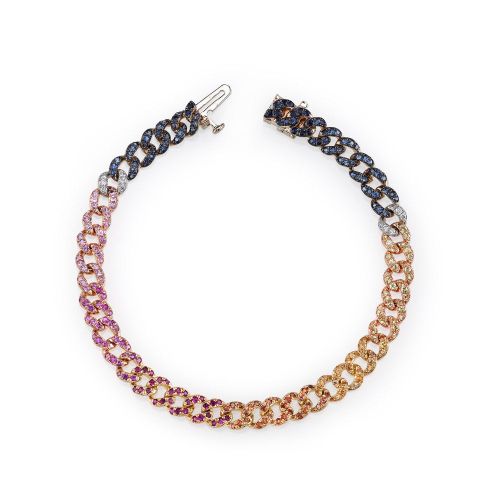 RAINBOW PAVE MINI LINK BRACELET