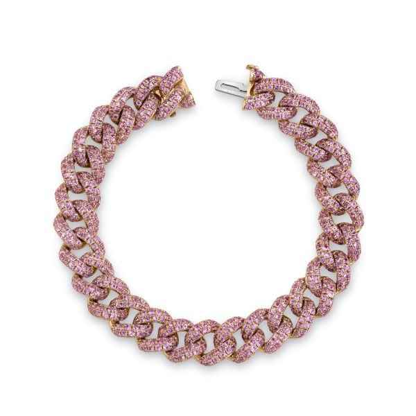 PINK SAPPHIRE PAVE ESSENTIAL LINK BRACELET