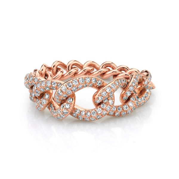 DIAMOND PAVE GRADUAL LINK RING
