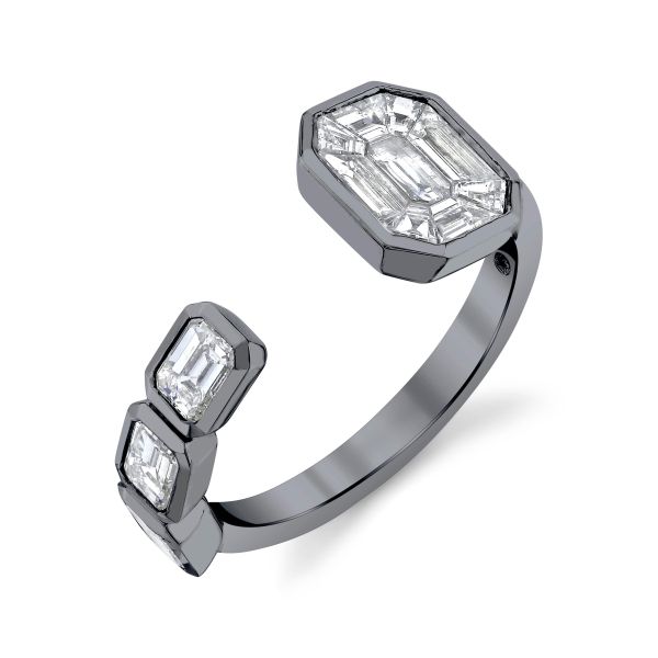 DIAMOND EAST WEST FLOATING RING