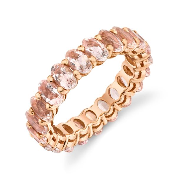 SMALL MORGANITE OVAL ETERNITY BAND
