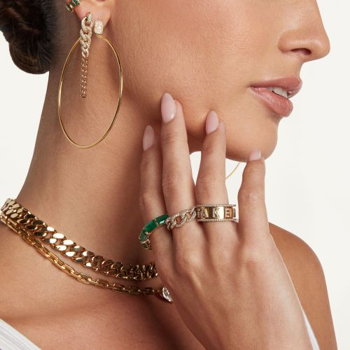 DIAMOND PAVE GRADUAL LINK RING