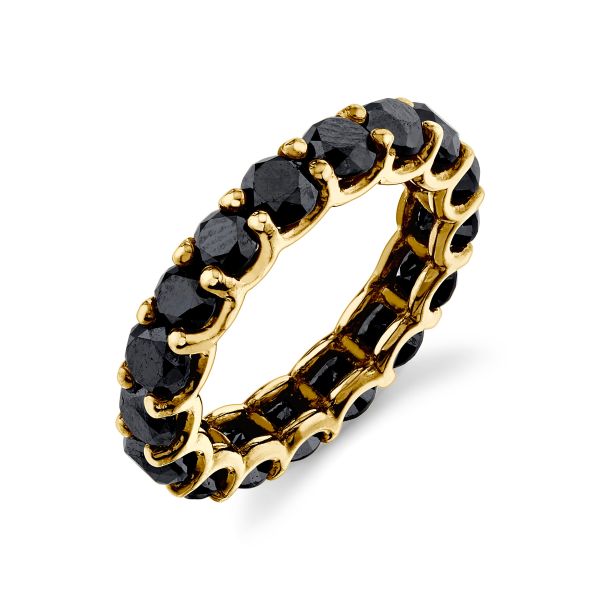 BLACK DIAMOND ROUND ETERNITY BAND
