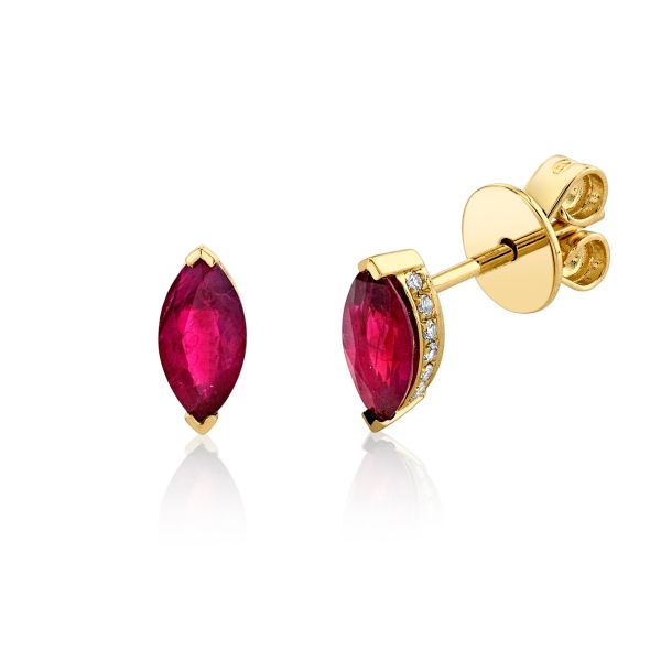 RUBY MARQUISE STUDS
