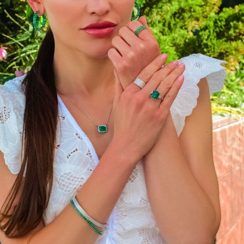 Emerald & Diamond Ring Asclepius