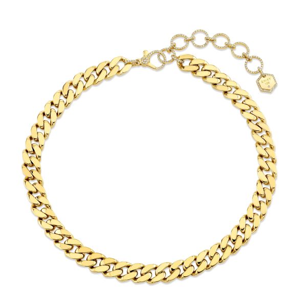 SOLID GOLD FLAT ESSENTIAL LINK NECKLACE