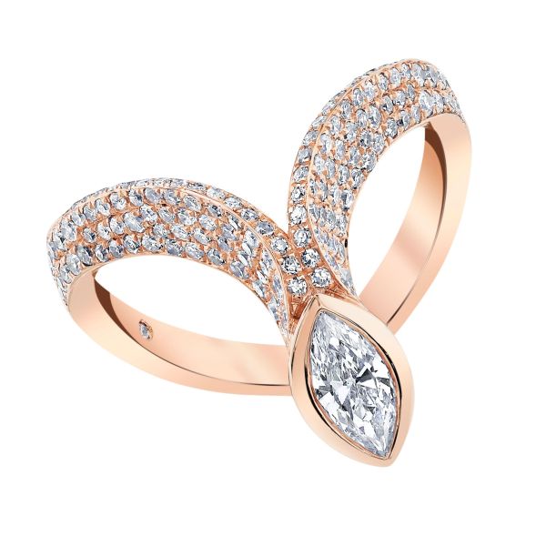 DIAMOND WINGED MARQUISE RING