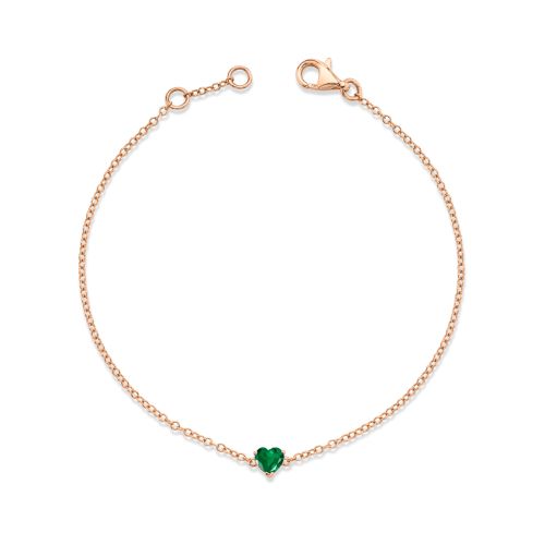 EMERALD BABY HEART BRACELET