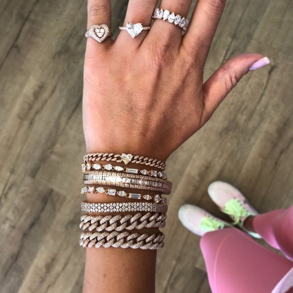 DIAMOND HEART MINI LINK BRACELET