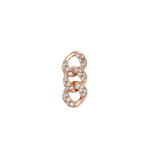 SINGLE DIAMOND PAVE LINK STUD