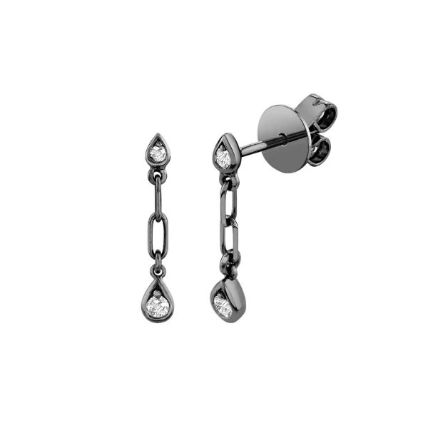 MINI ME DIAMOND DANGLE DROP STUDS