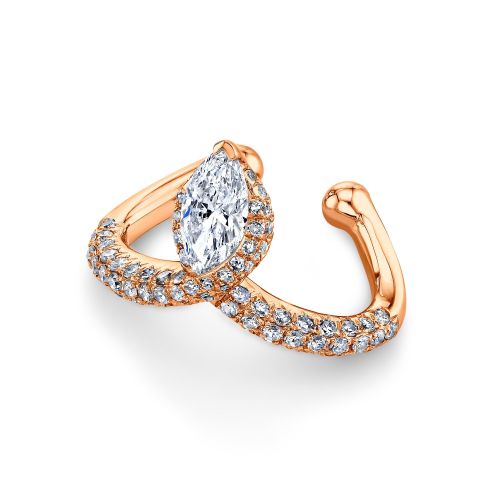 DIAMOND MARQUISE CHEVRON EAR CUFF