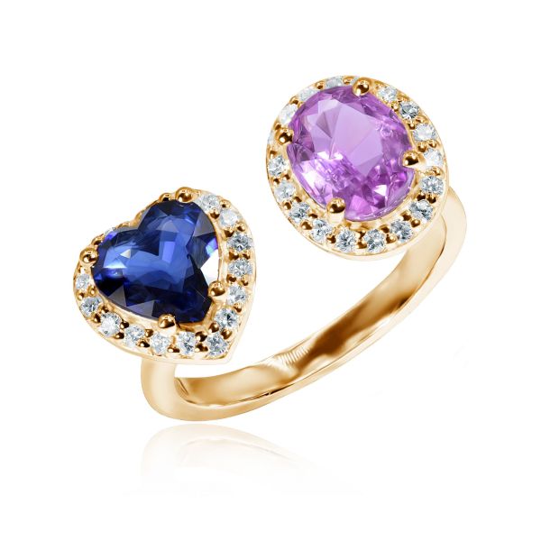 Sapphire & Diamond Ring Flower Field