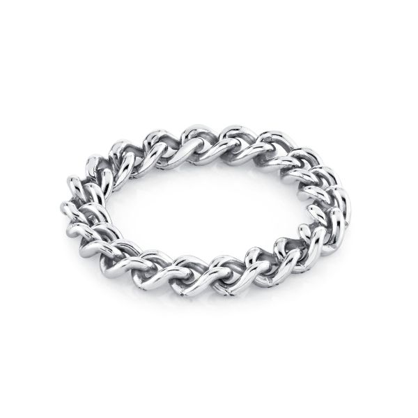 SOLID GOLD BABY LINK RING