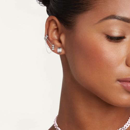 MIXED DIAMOND DUO CHAIN LINK STUD