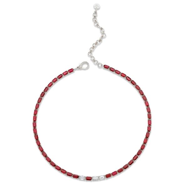 RUBY & DIAMOND TENNIS NECKLACE