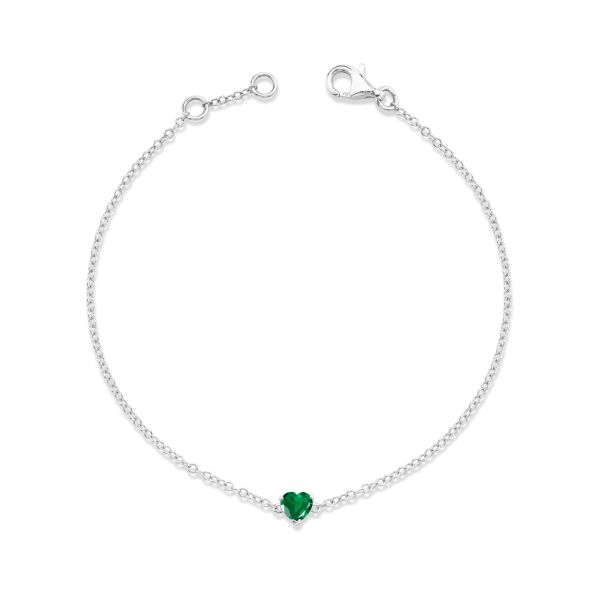 EMERALD BABY HEART BRACELET
