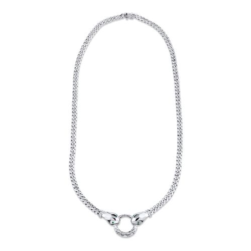 DOUBLE SNAKE MINI FLAT LINK NECKLACE