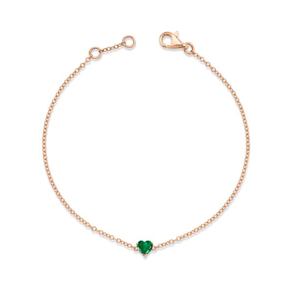 EMERALD BABY HEART BRACELET