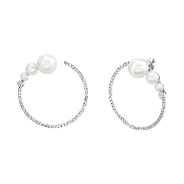SHOOTING PEARL & DIAMOND HOOPS