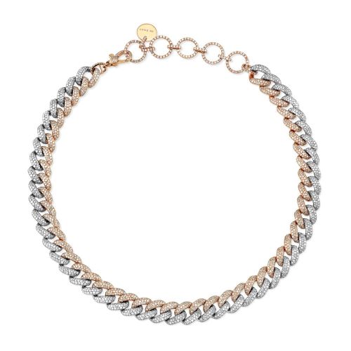 DIAMOND PAVE TWO-TONE ESSENTIAL LINK NECKLACE
